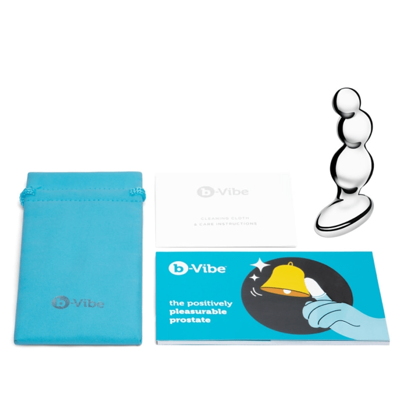 b - Vibe Stainless Steel Anal Beads - HeldInBliss