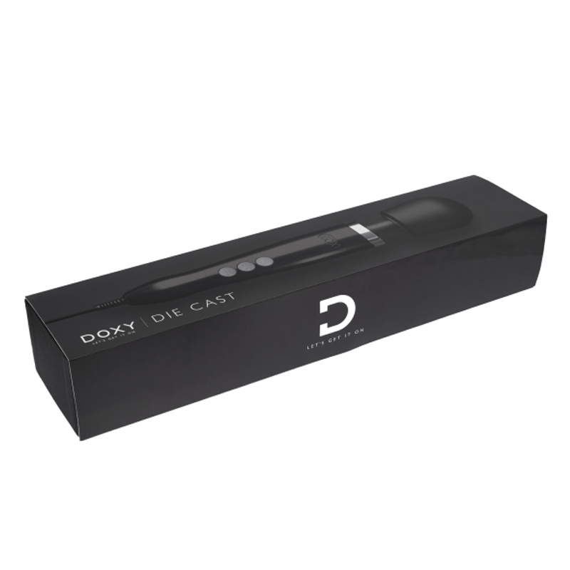 Doxy Die Cast Wand Vibrator – Black - HeldInBliss