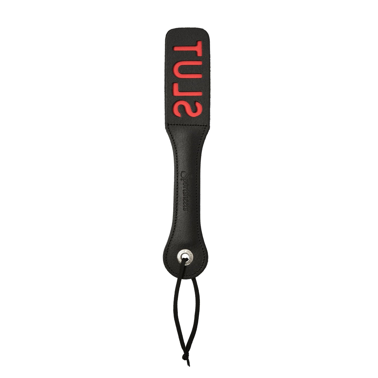 Leather Impression Paddle – “SLUT” (12”) - HeldInBliss