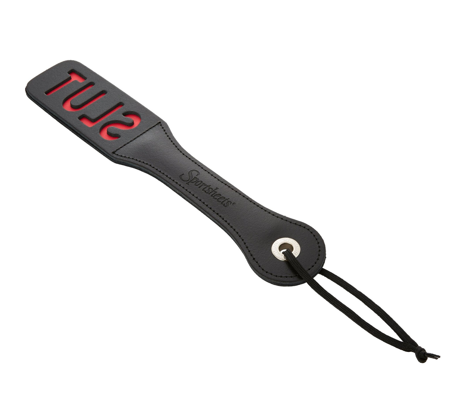 Leather Impression Paddle – “SLUT” (12”) - HeldInBliss