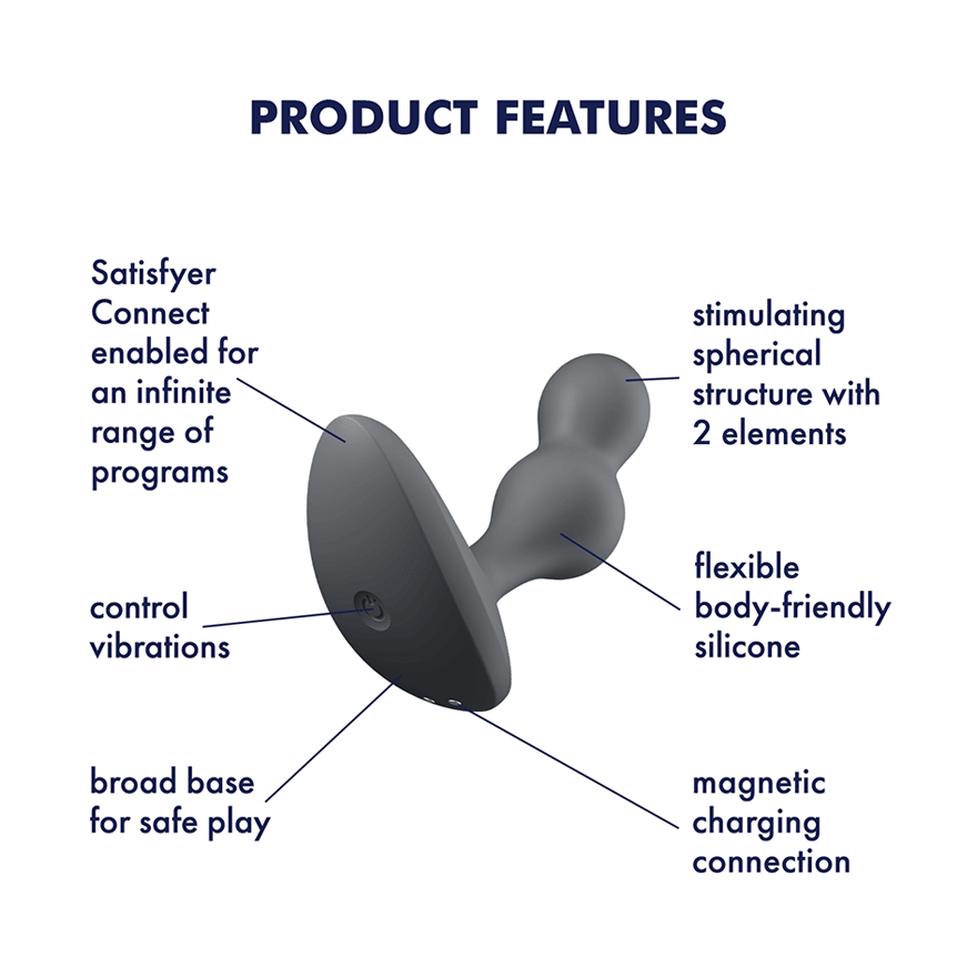 Satisfyer Deep Diver Plug (App - Controlled) – Grey - HeldInBliss