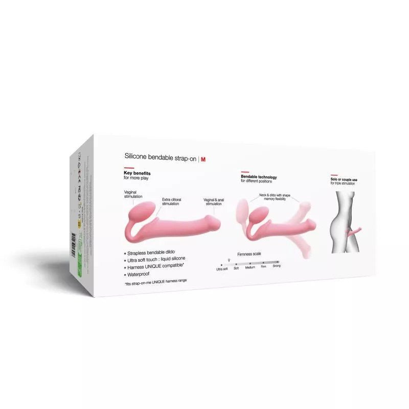 Strap - On - Me Semi - Realistic Bendable Strap - On – Pink (Size M) - HeldInBliss
