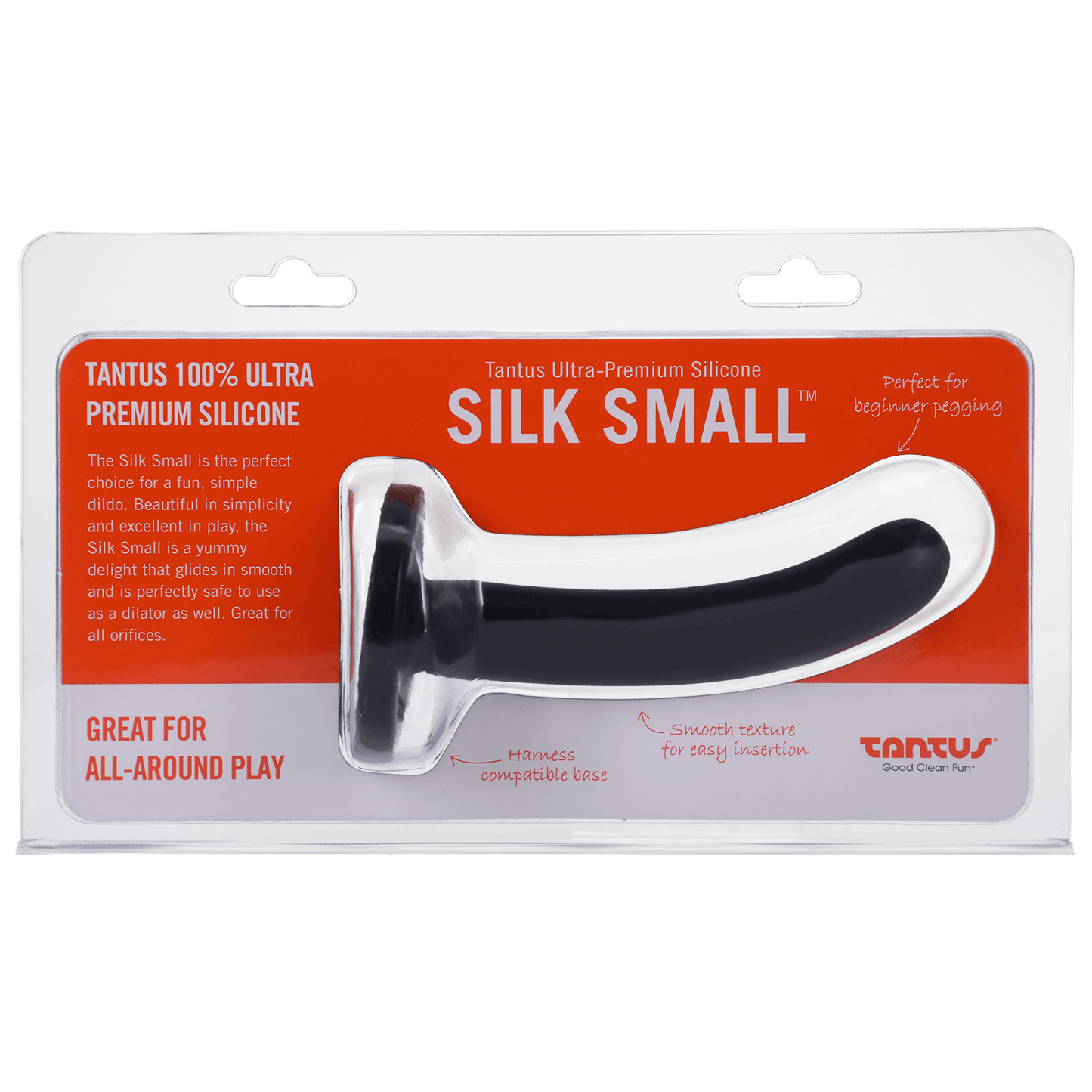 Tantus Silicone Silk Small Dildo – Black (Tantus) - HeldInBliss