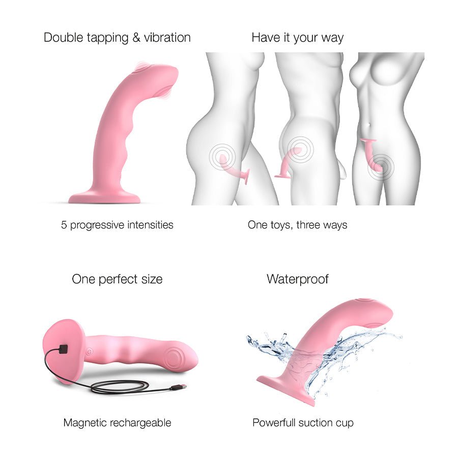 Tapping Wave Vibrator – Coral Pink - HeldInBliss