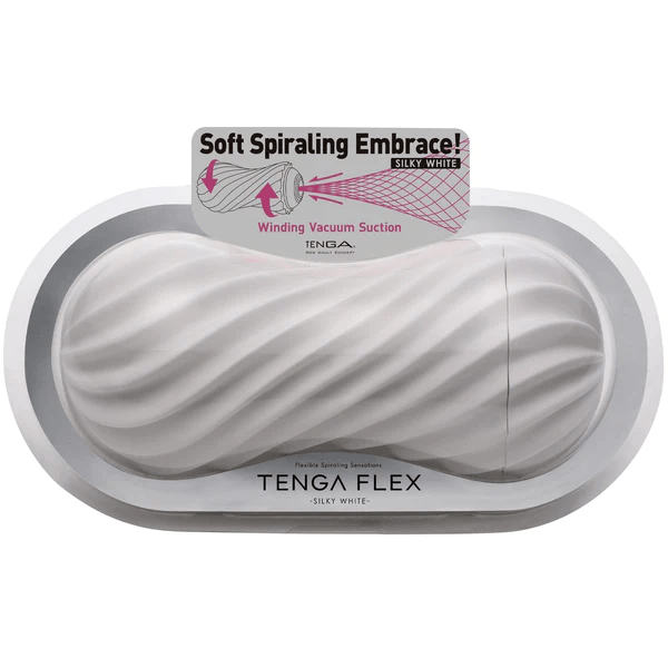 Tenga Flex Masturbator – Silky White - HeldInBliss