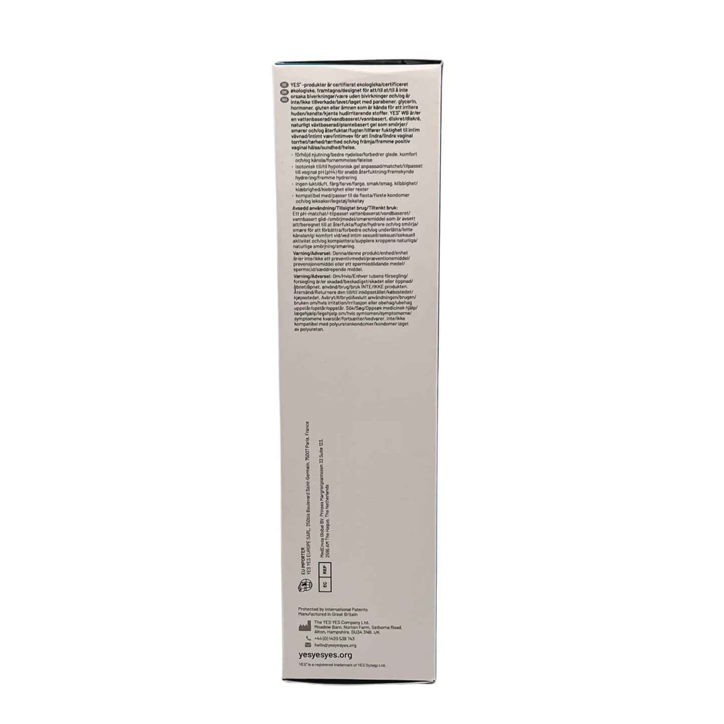 YES WB Water Based Organic Lubricant 150ml (YES) - HeldInBliss