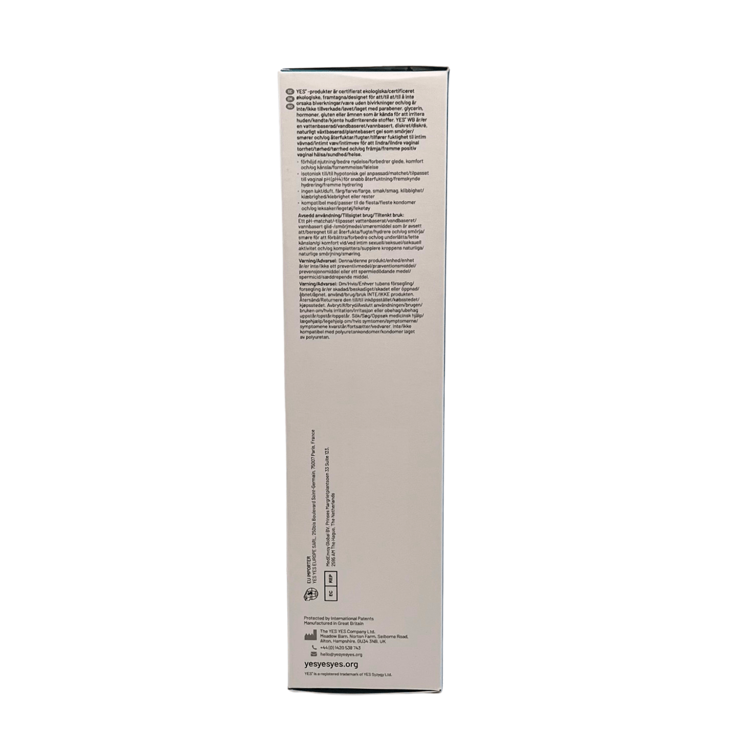 YES WB Water Based Organic Lubricant 150ml (YES) - HeldInBliss