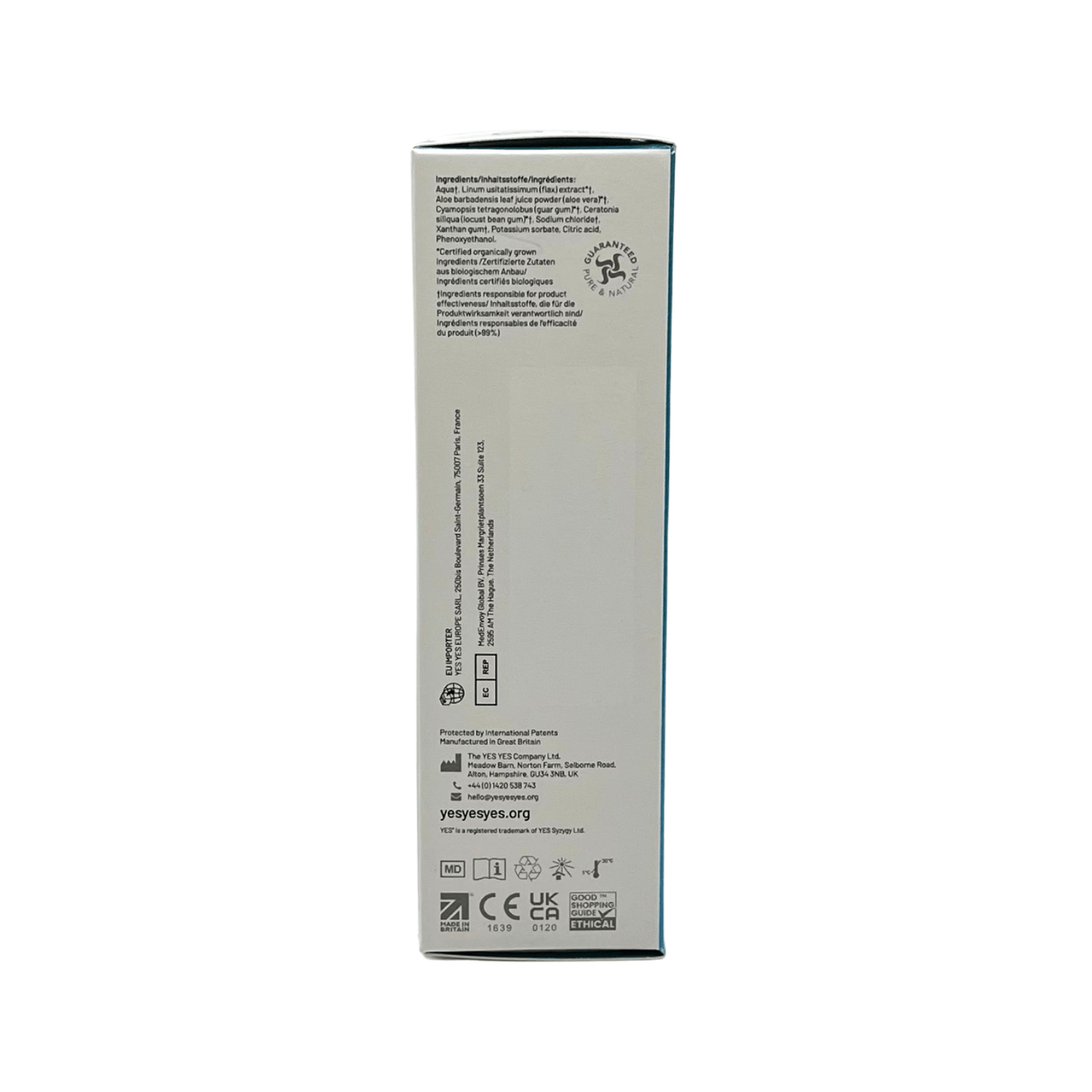 YES WB Water Based Organic Lubricant 50ml (YES) - HeldInBliss