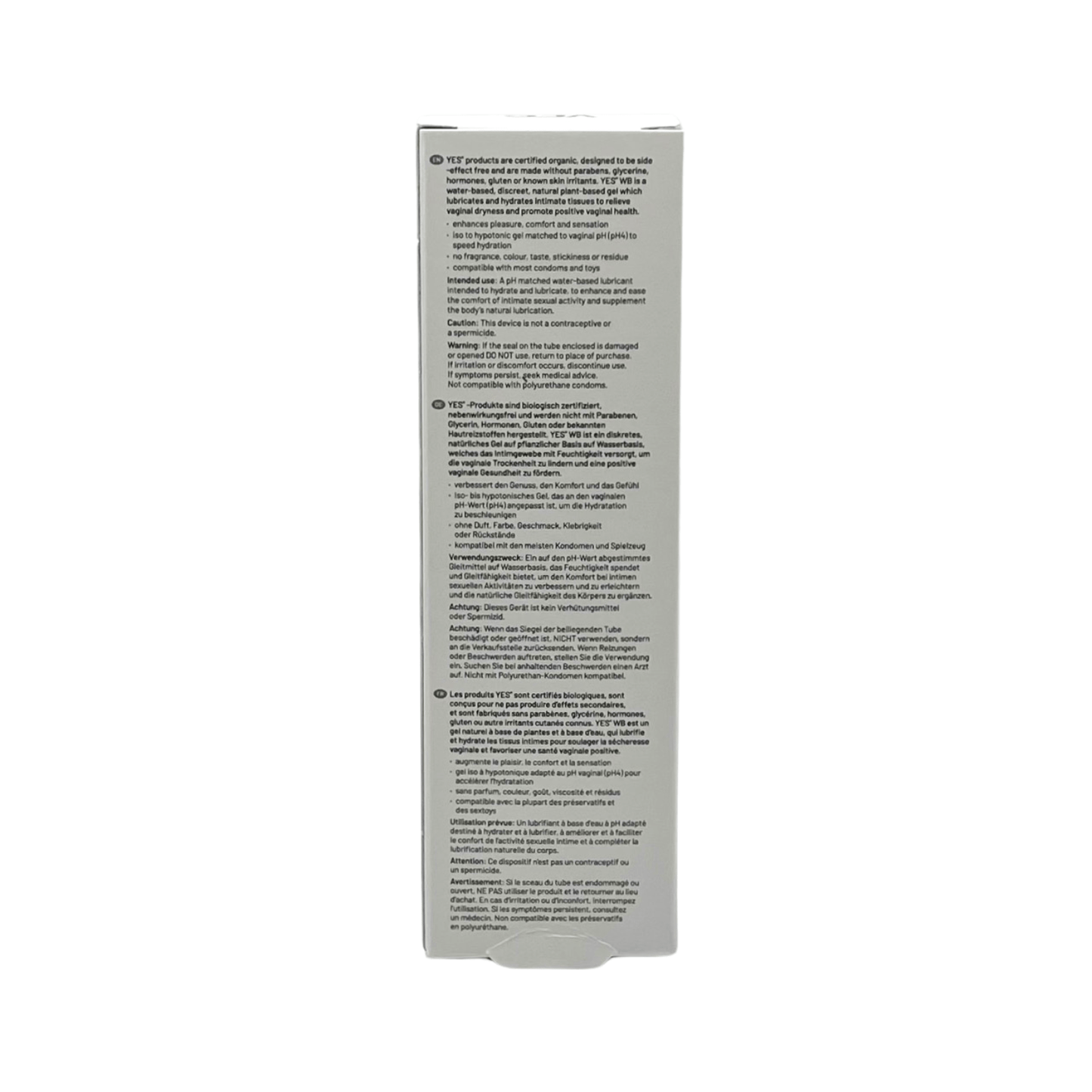 YES WB Water Based Organic Lubricant 50ml (YES) - HeldInBliss