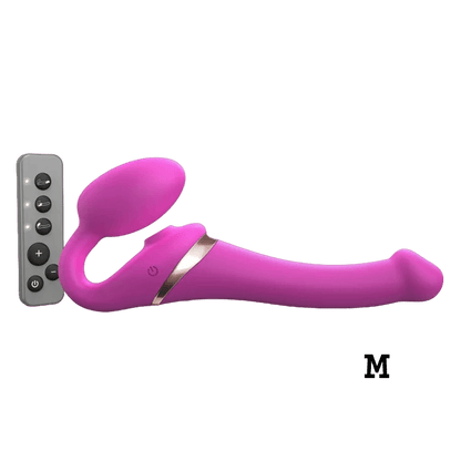 Multi Orgasm Bendable Strap - On – M – Fuchsia (Strap - On - Me) - HeldInBliss