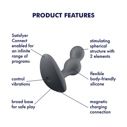 Satisfyer Deep Diver Plug (App - Controlled) – Grey - HeldInBliss
