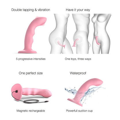 Tapping Wave Vibrator – Coral Pink - HeldInBliss