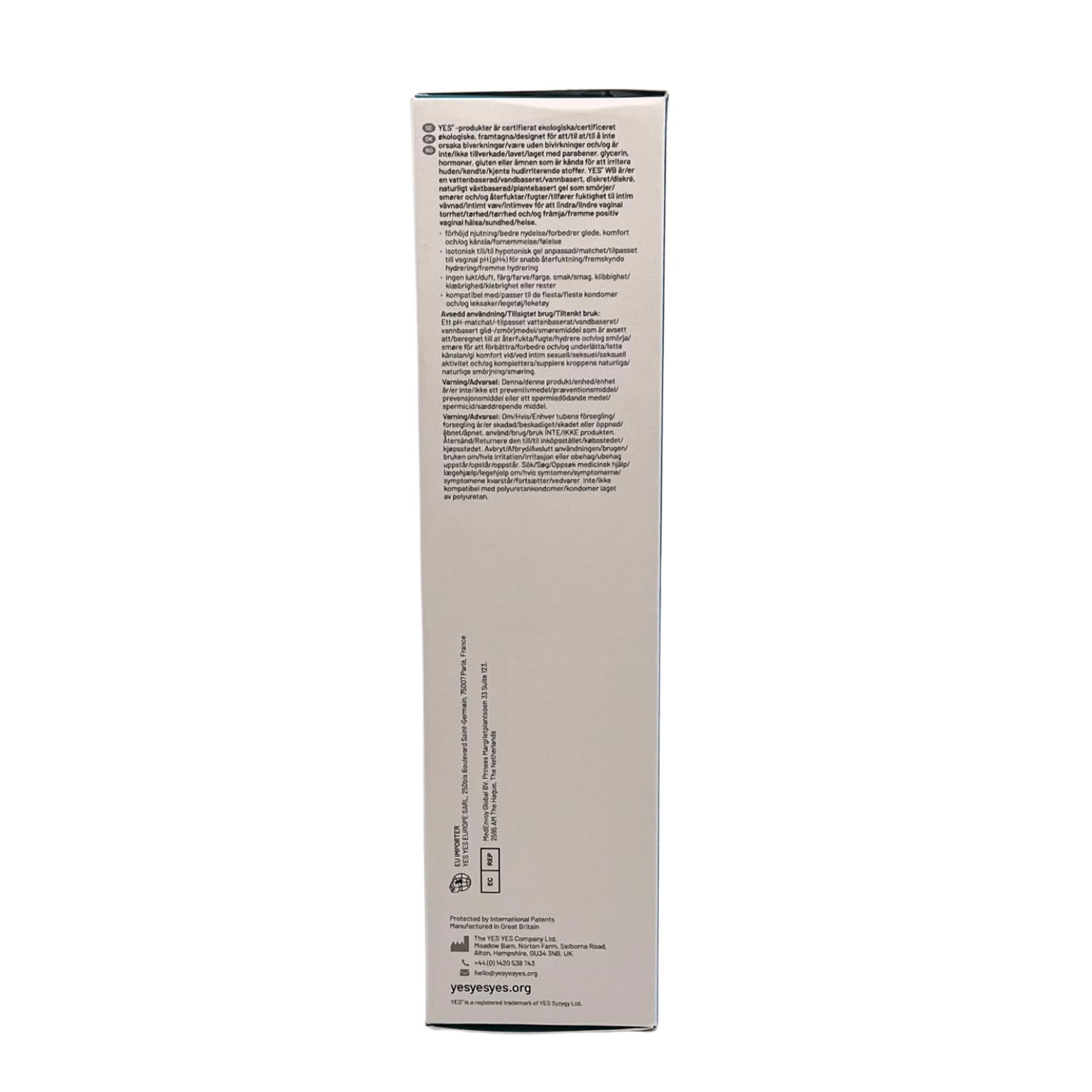 YES WB Water Based Organic Lubricant 150ml (YES) - HeldInBliss
