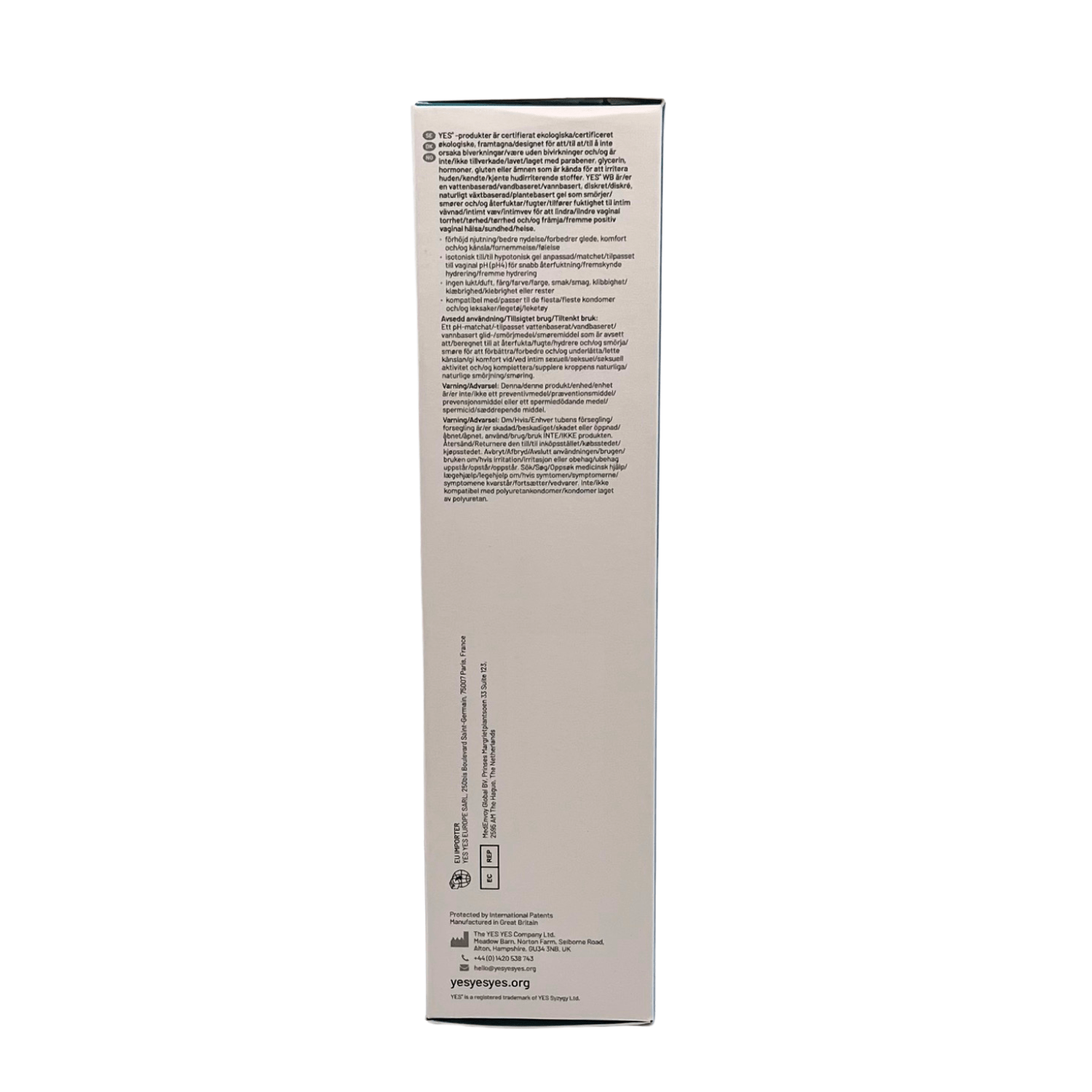 YES WB Water Based Organic Lubricant 150ml (YES) - HeldInBliss