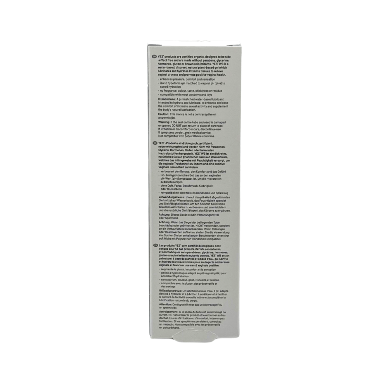 YES WB Water Based Organic Lubricant 50ml (YES) - HeldInBliss